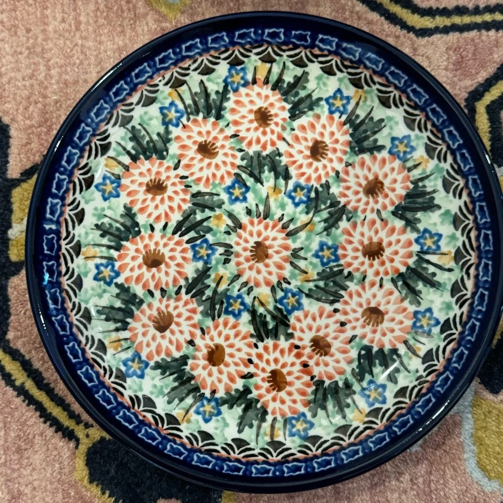 Polish Pottery UNIKAT Ceramika Artystyczna 1/ 8” Plate M Starzyk PP